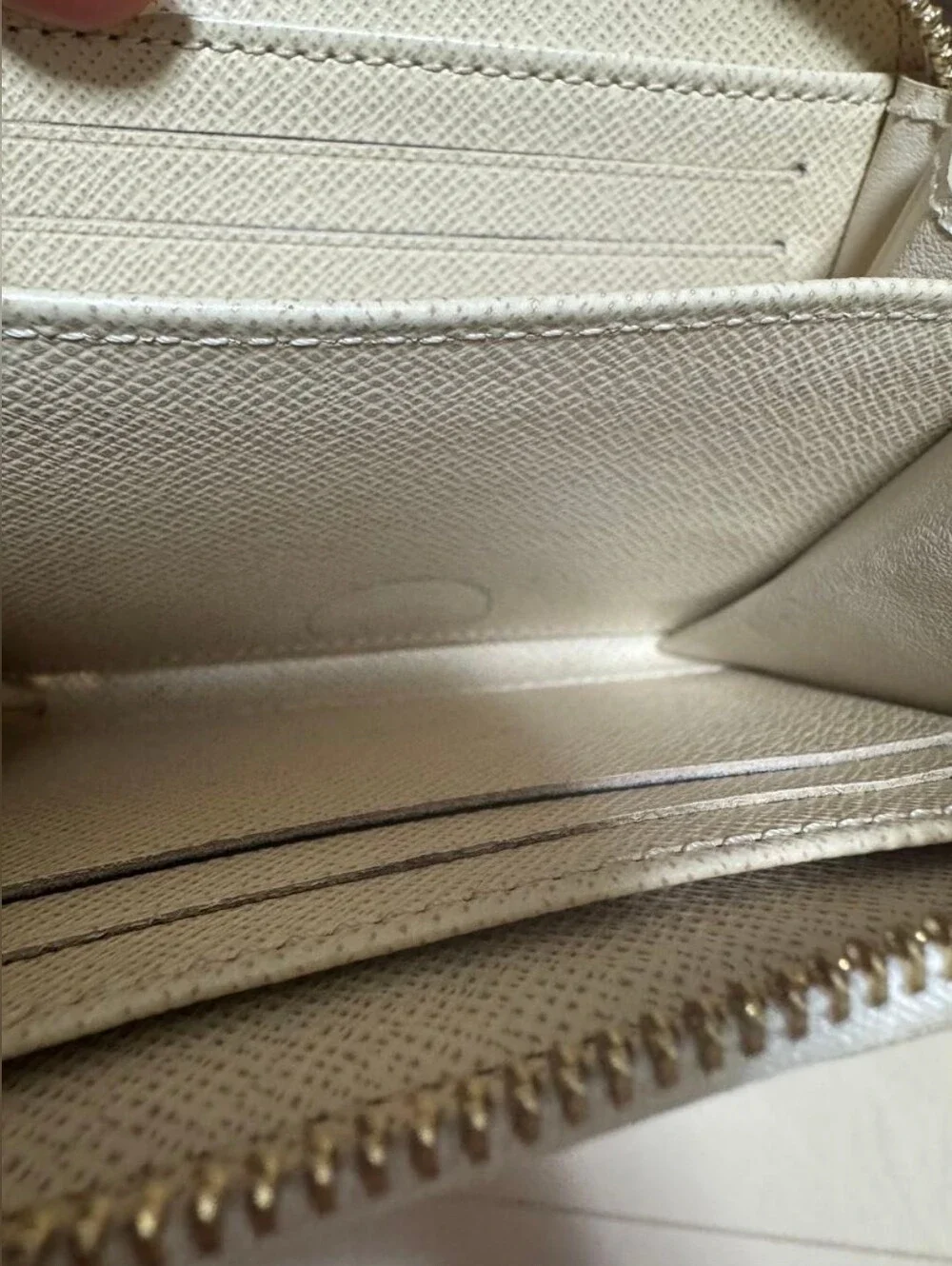 Louis Vuitton White Damier Azur Zippy Coin Purse Wallet